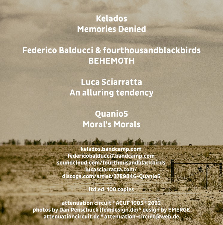 Kelados I Federico Balducci & fourthousandblackbirds I Luca Sciarratta I Quanio5 THING cover back
